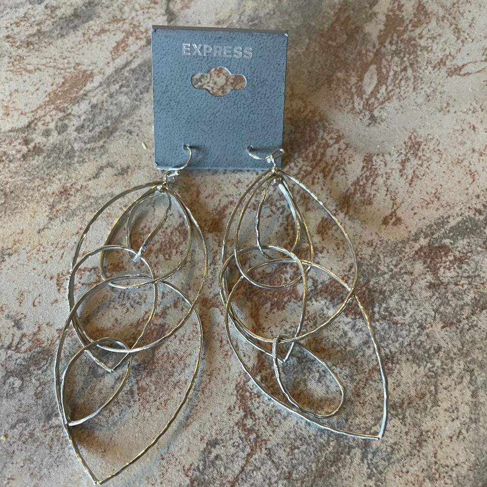 Express silver earrings